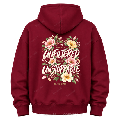 Softly Unfiltered Floral Graphic Hoodie