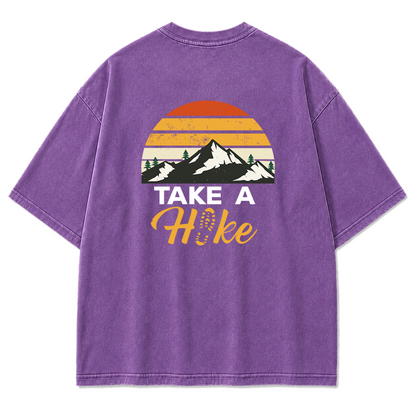 Trail Mood – Take A Hike Washed Print Tee