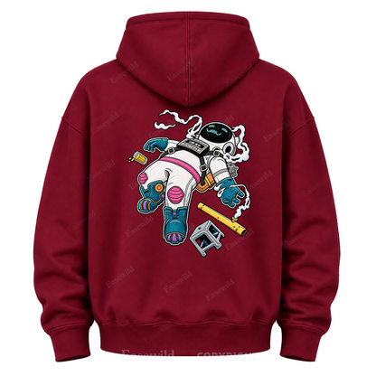 Relaxed Astronaut Graphic Hoodie