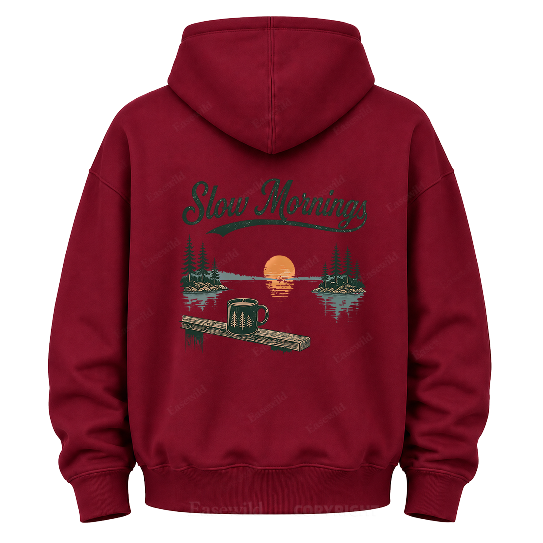 Morgenstunden am See Grafik-Hoodie