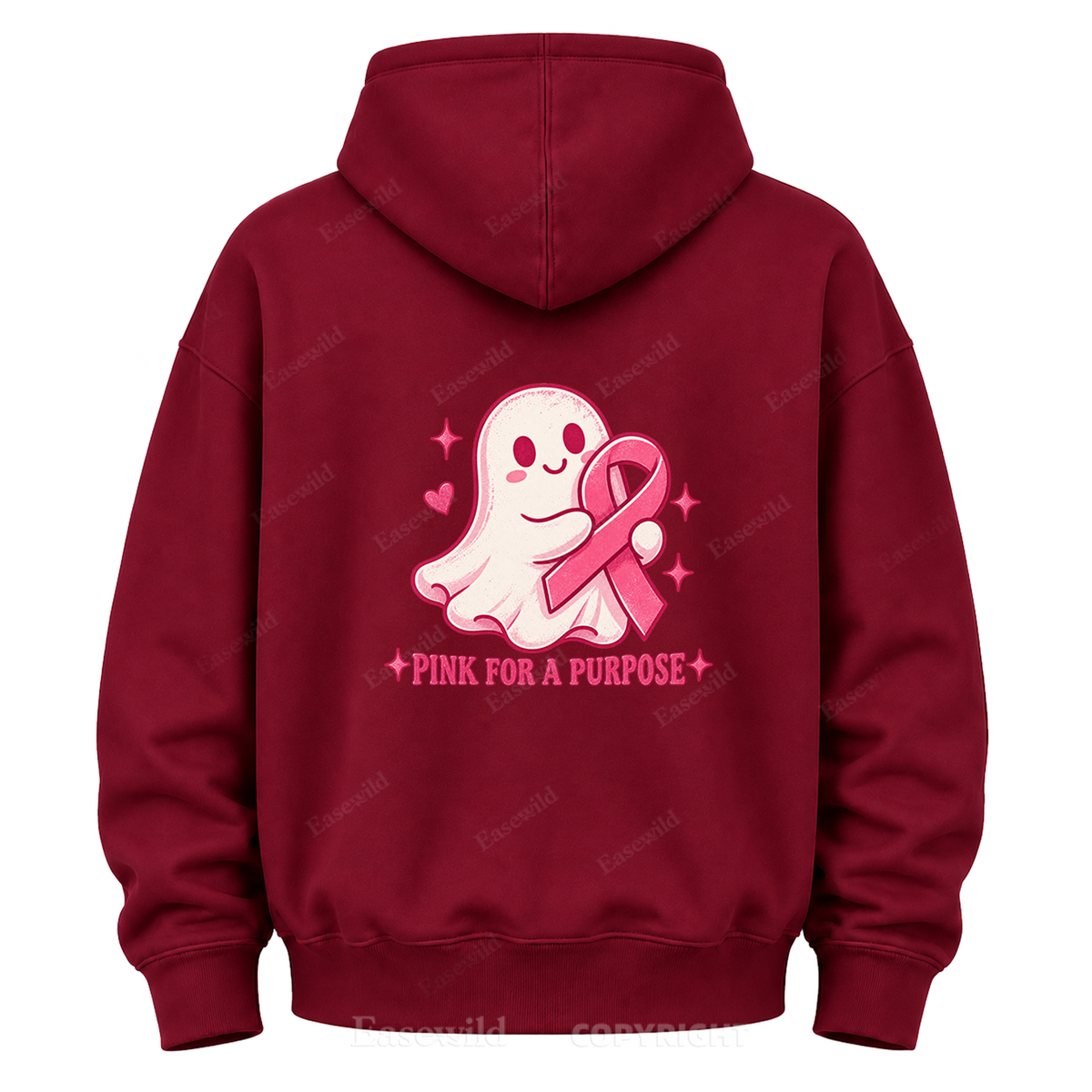 Pink For A Purpose Ghost Graphic Hoodie