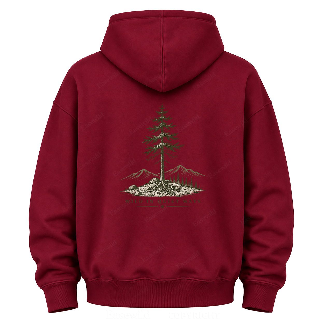 Wild in Quiet Ways Vintage Pine Graphic Hoodie