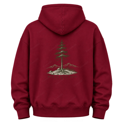 Wild in Quiet Ways Vintage Pine Graphic Hoodie