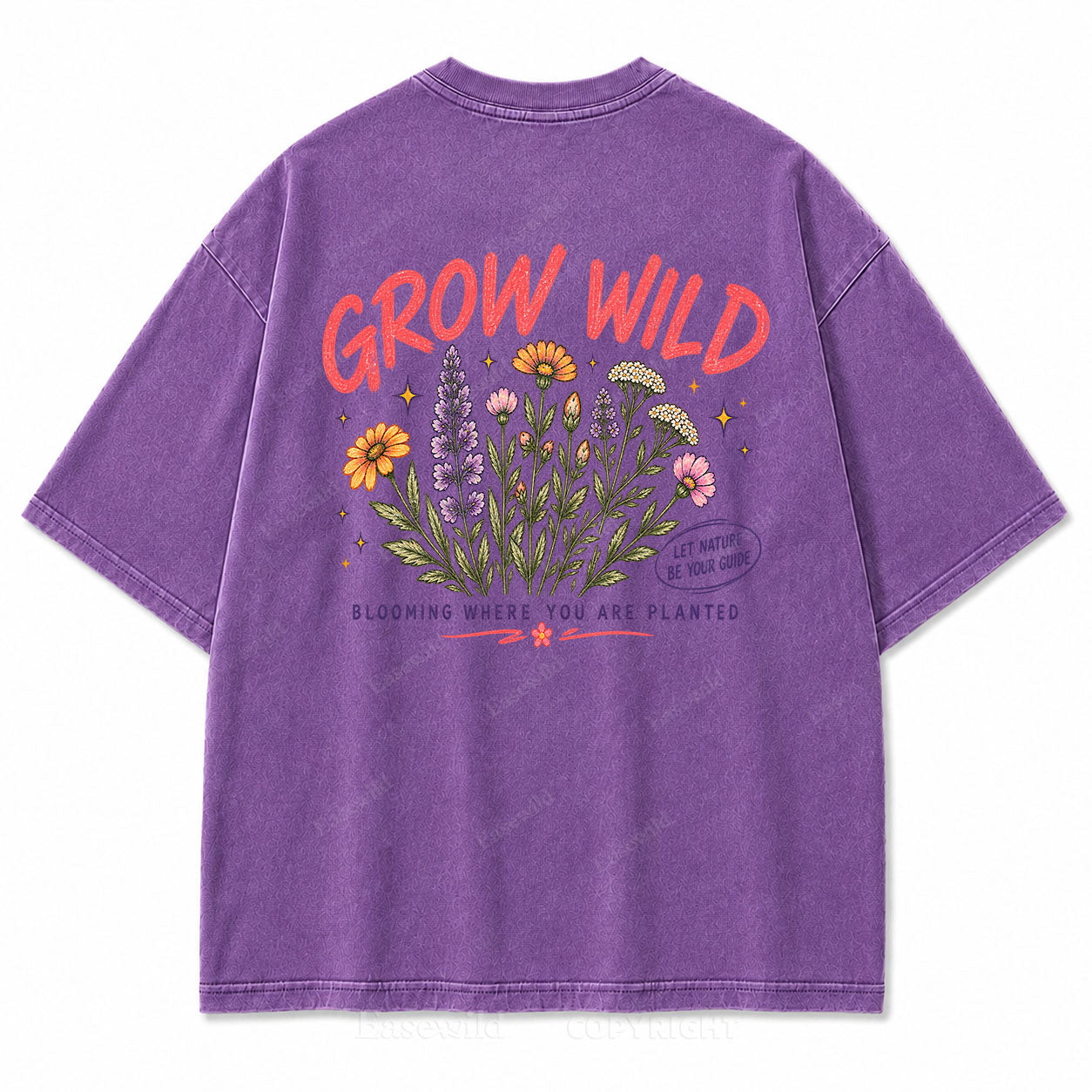Grow Wild Wildflower Botanical Washed Graphic Tee
