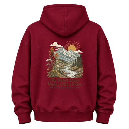 Where Peace Finds Me Vintage Mountain Graphic Hoodie