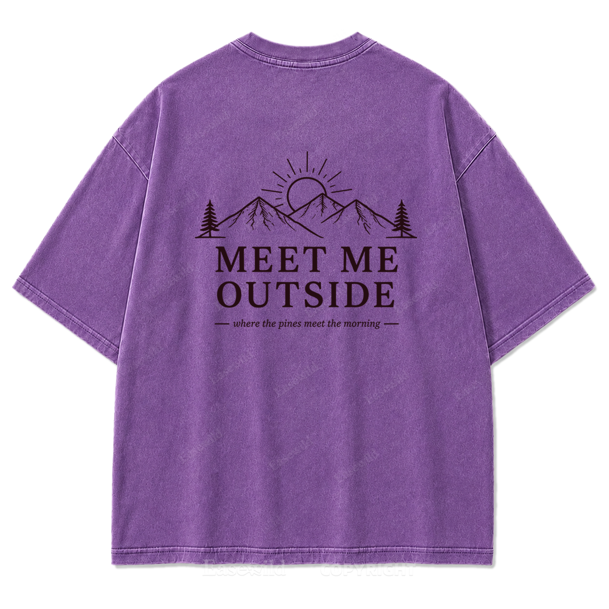 Meet Me Outside Sunrise Washed Print Tee