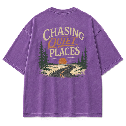 Chasing Quiet Places Washed Print Tee