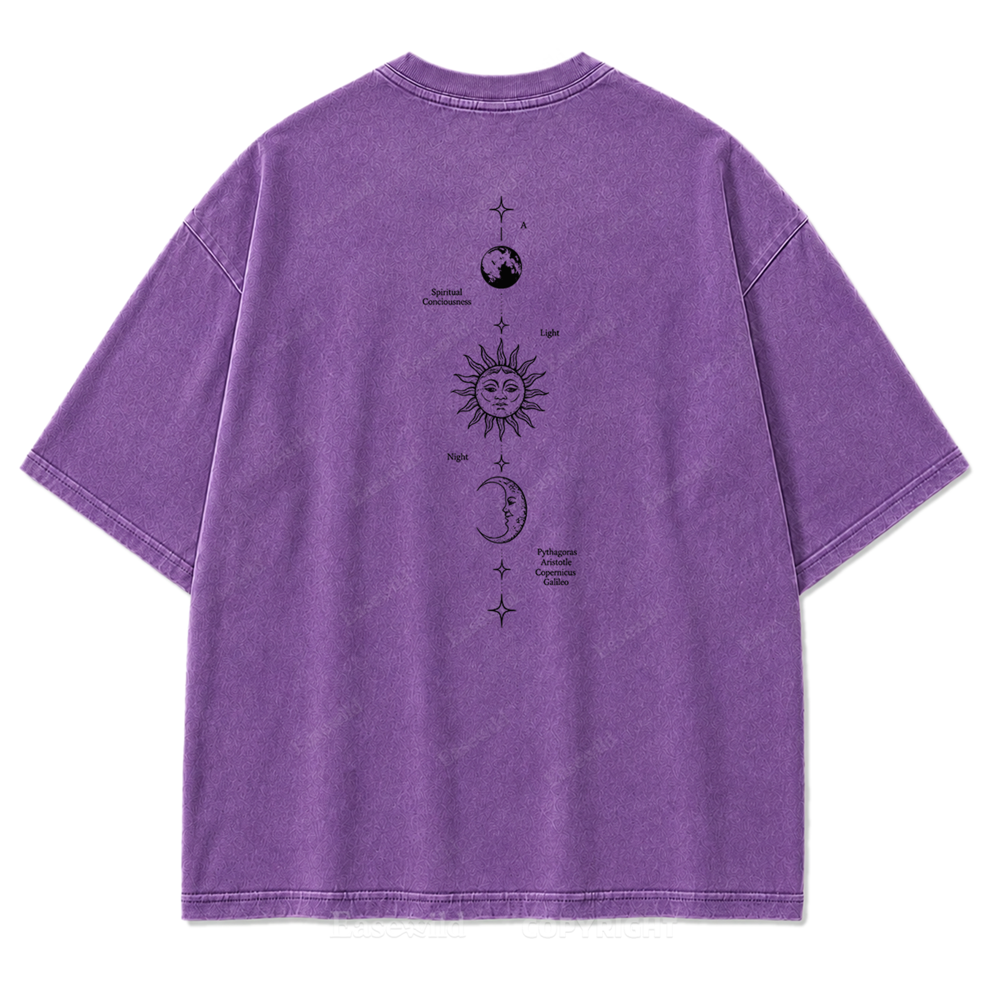Spiritual Consciousness Sonne & Mond "Washed Print" T-Shirt