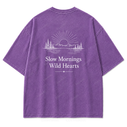 Minimalistisches Outdoor-T-Shirt mit gewaschenem Aufdruck