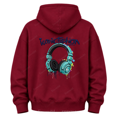 Iconic Fashion Headphones Graphic Hoodie