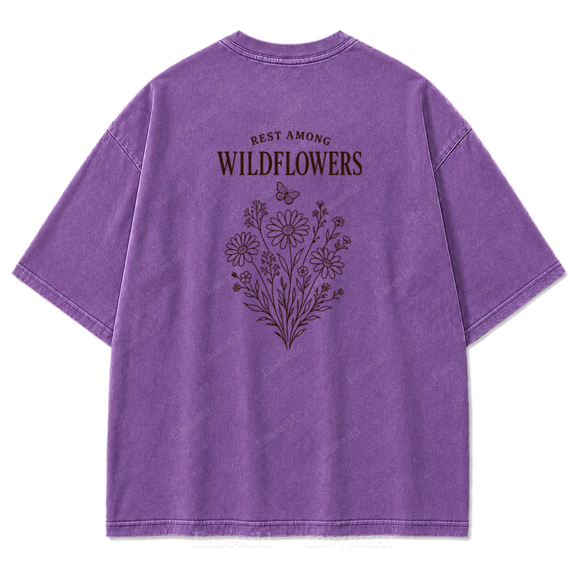 T-Shirt mit Wildblumen-Grafikdruck „Rest Among Wildflowers“
