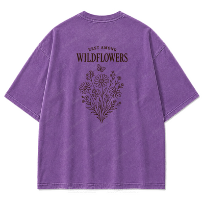 T-Shirt mit Wildblumen-Grafikdruck „Rest Among Wildflowers“