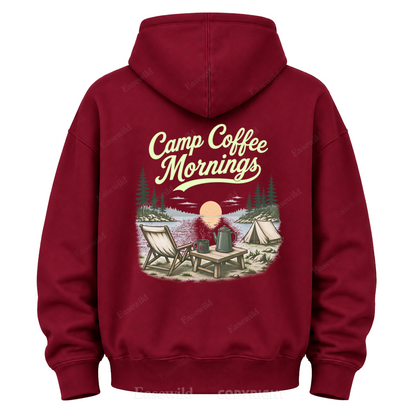 Camp Coffee Mornings Washed Graphic Hoodie
