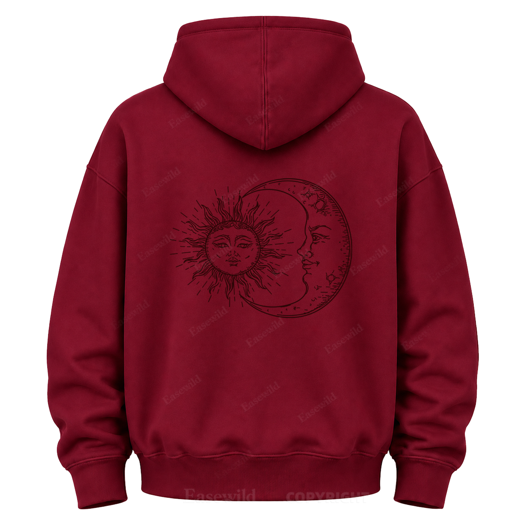 Sonne & Mond "Celestial Washed" Grafik-Kapuzenpullover