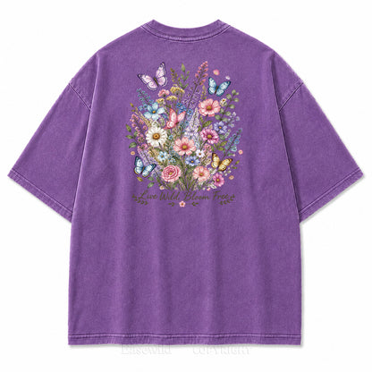 Live Wild Bloom Free Floral Art Print Tee