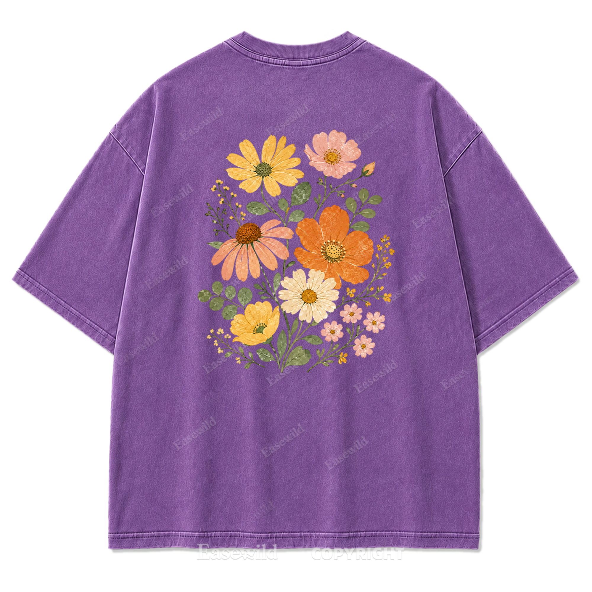 Pastel Wildflower Washed Print Tee