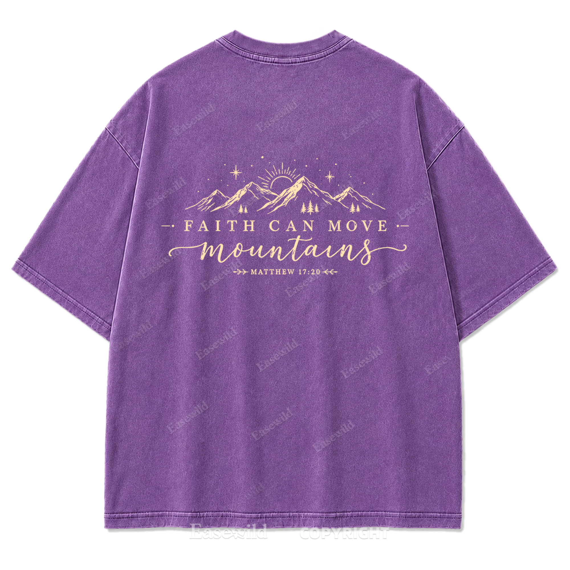Faith Moves Mountains Washed Print Tee