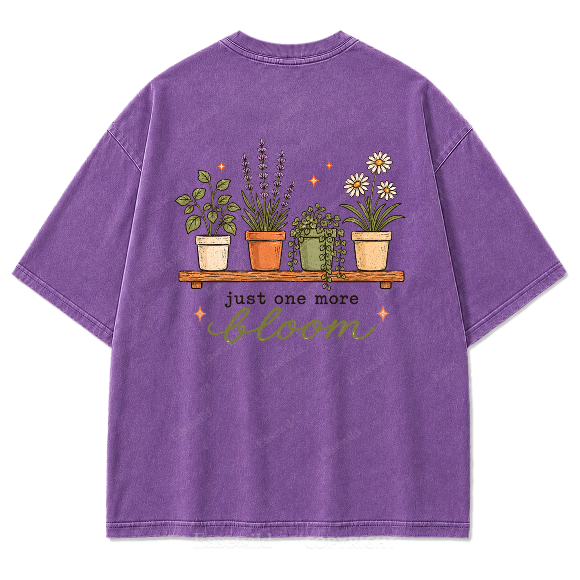 Just One More Bloom Washed Print Tee