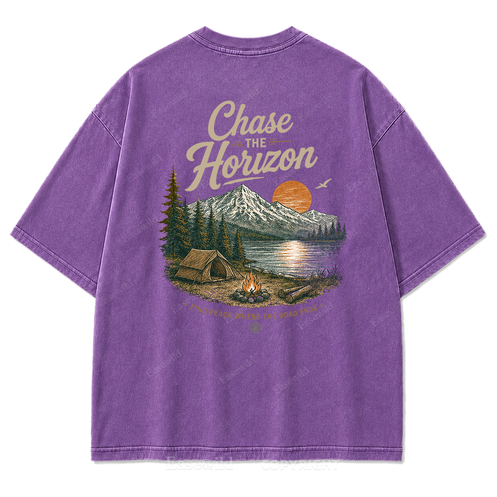 Horizon Escape See Verwaschener Print-Shirt