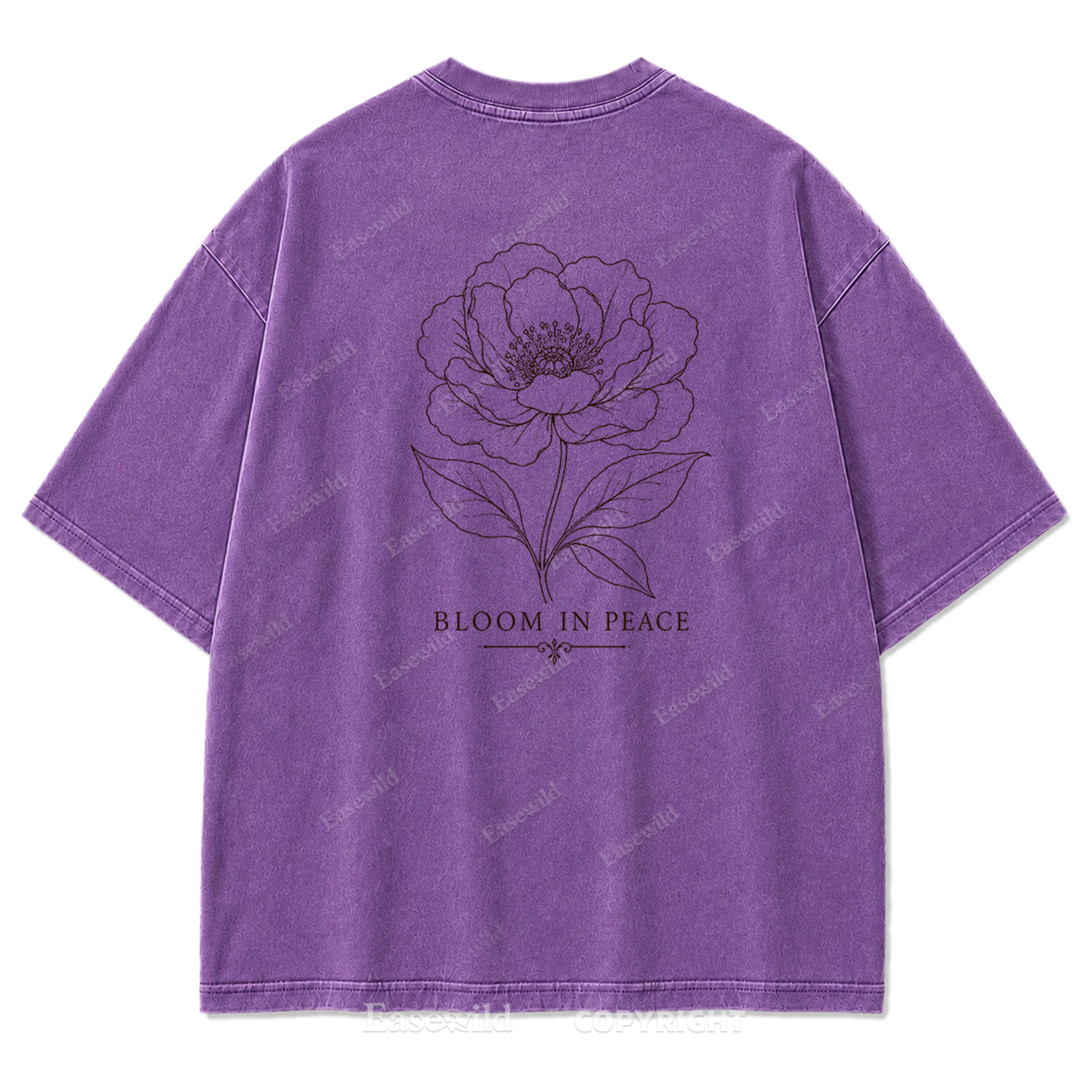 Bloom In Peace Floral Washed Print Tee