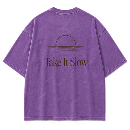 Still Water, Slow Days Washed Print Tee