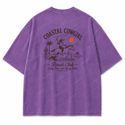Coastal Cowgirl Club Washed Print Tee