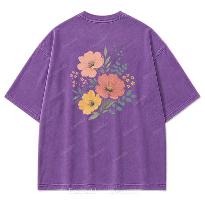 Soft Bloom Floral Washed Print Tee