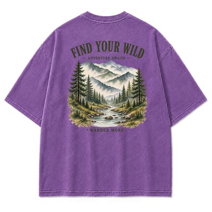 Find Your Wild Mountain Adventure Print Tee
