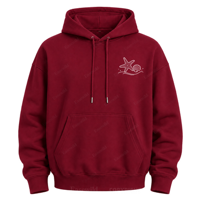 Ocean Breeze Wave Graphic Hoodie
