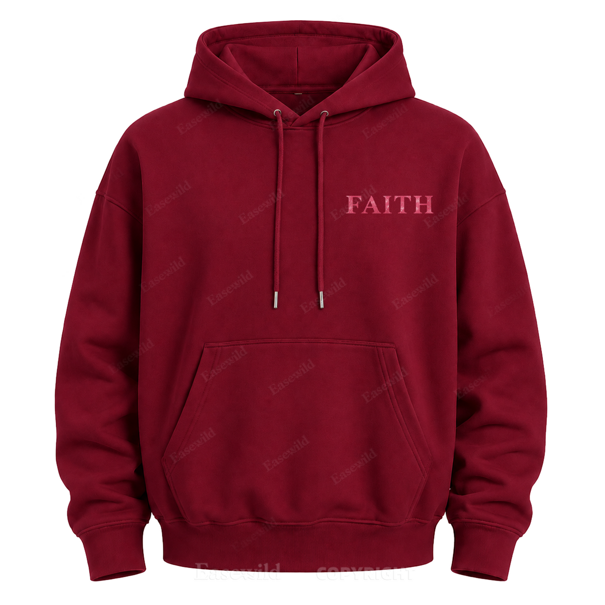Faith Over Fear Pink Ribbon Graphic Hoodie