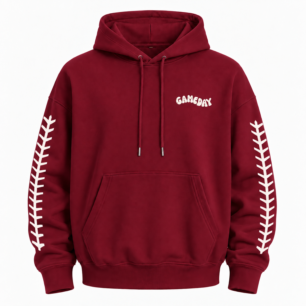 Game Day Baseball Stitch Graphic Hoodie
