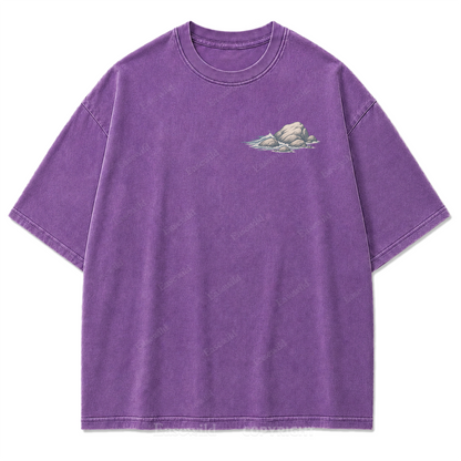 Coastal State Ocean Shore Washed Print Tee