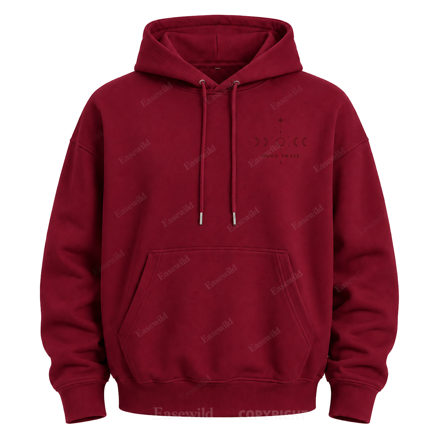 Kapuzenpullover mit Mondphasengrafik