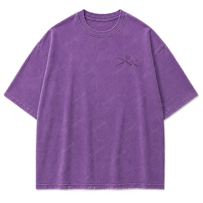 Go Where You Feel Free Mountain Washed Print Tee