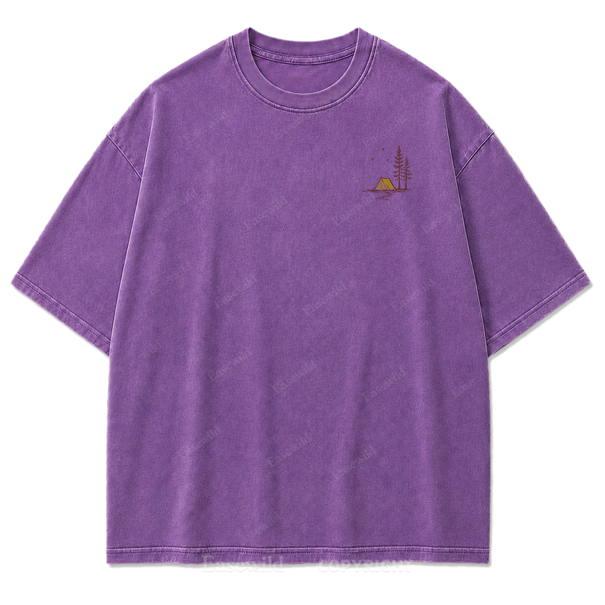 Better in the Woods Camping Washed Print Tee