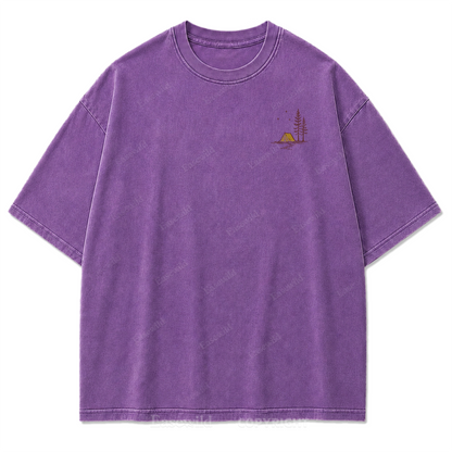 Better in the Woods Camping Washed Print Tee