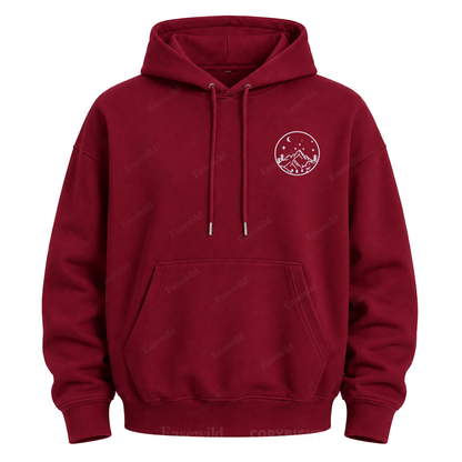 Celestial Mountain Sun & Moon Graphic Hoodie