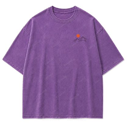 Somewhere Between Earth & Sky Washed Print T-Shirt