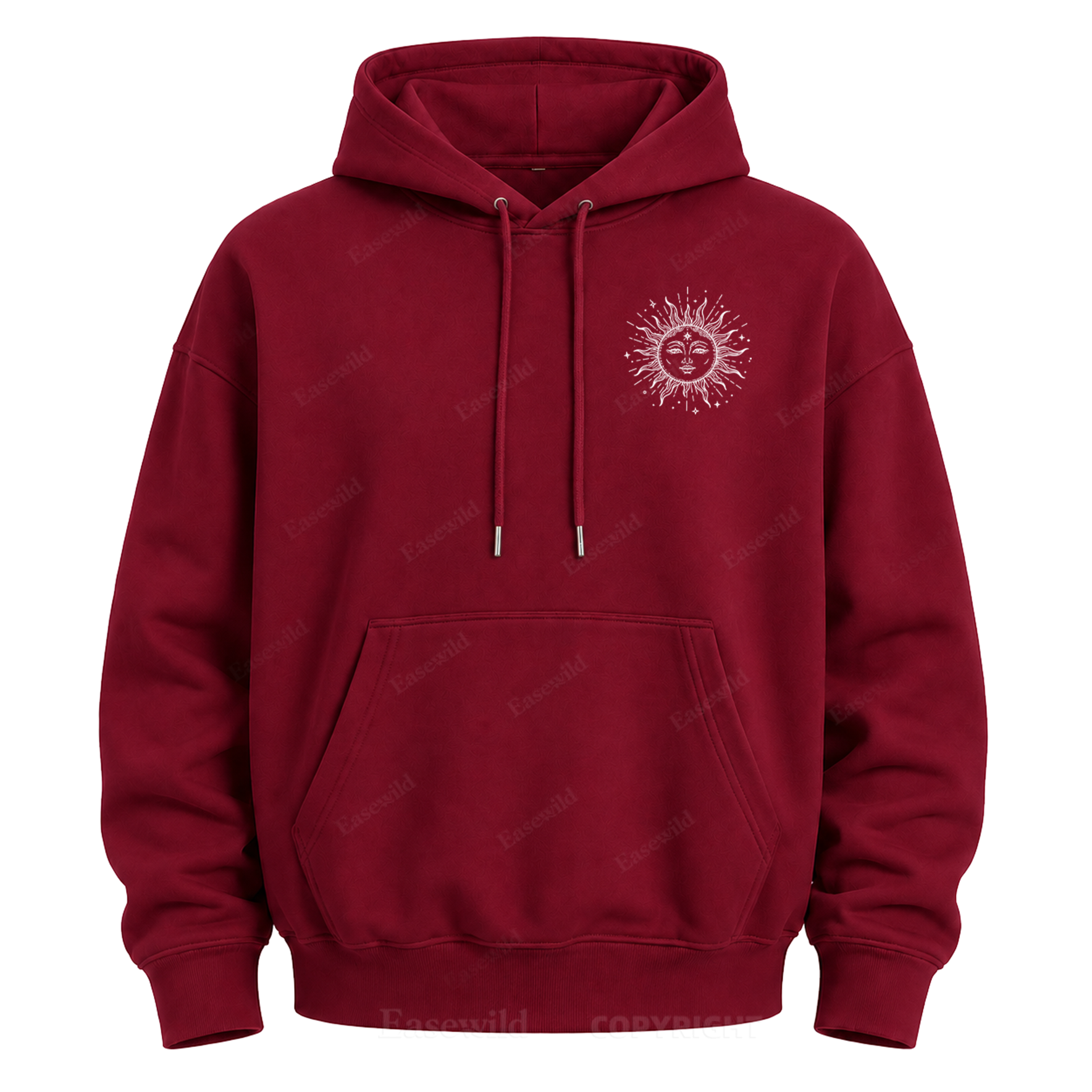 Sonne & Mond "Celestial Washed" Grafik-Kapuzenpullover