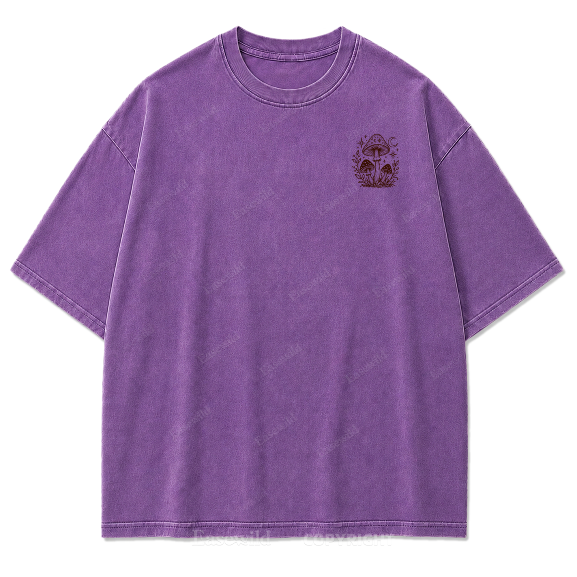 Wild Soul Soft Heart Mushroom Washed Print Tee