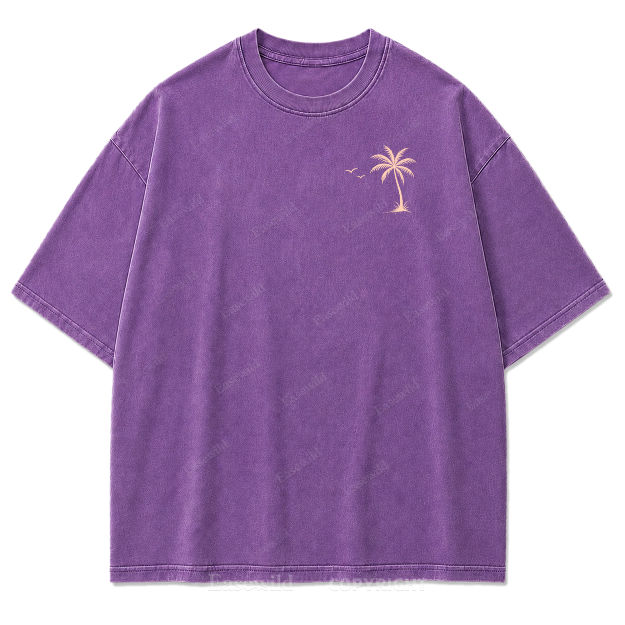 T-Shirt mit gewaschenem Aufdruck „Life Is Better at the Beach“