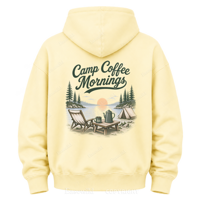 Camp Coffee Mornings Washed Graphic Hoodie