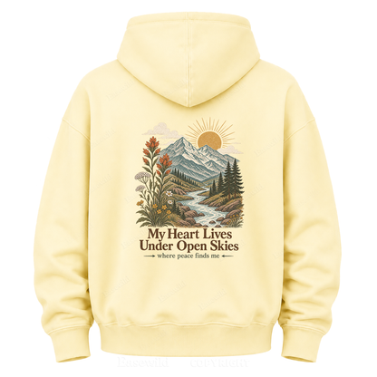 Where Peace Finds Me Vintage Mountain Graphic Hoodie
