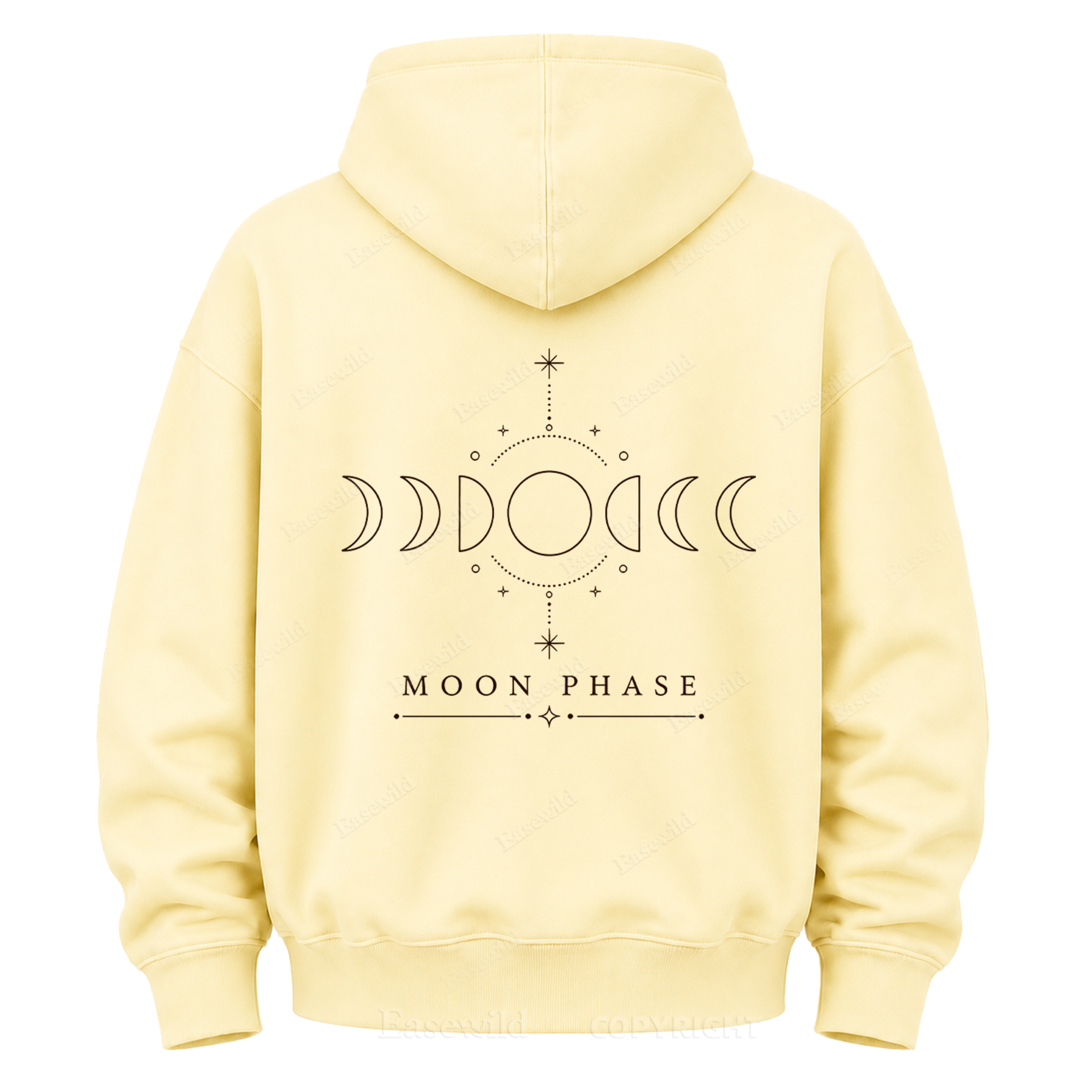 Kapuzenpullover mit Mondphasengrafik