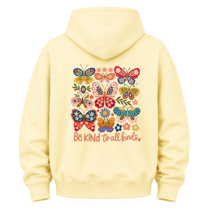 Be Kind to All Kinds Butterfly Graphic Hoodie
