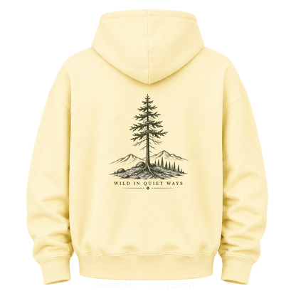 Wild in Quiet Ways Vintage Pine Graphic Hoodie