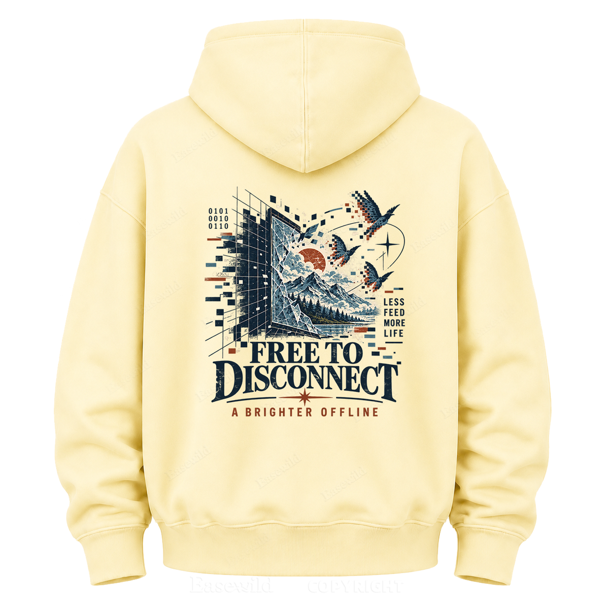 Pixel to Peaks  Graphic Hoodie