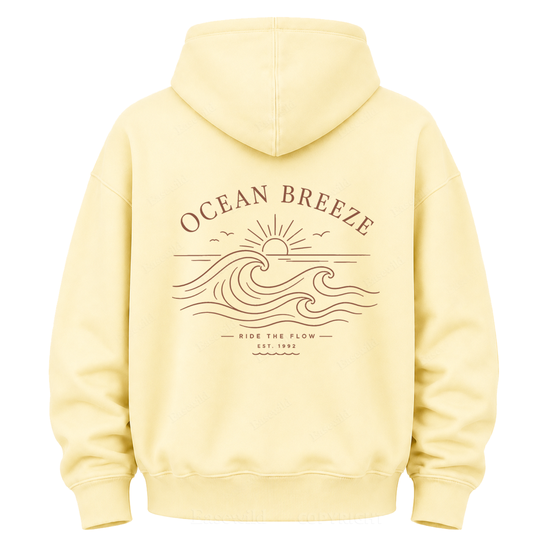 Ocean Breeze Wave Graphic Hoodie