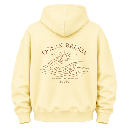 Ocean Breeze Wave Graphic Hoodie