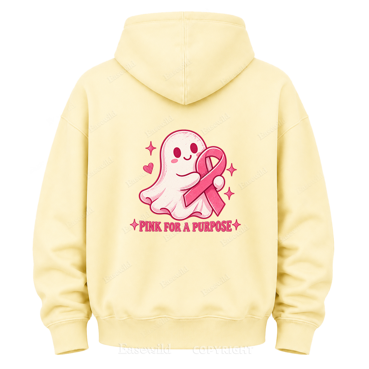 Pink For A Purpose Ghost Graphic Hoodie